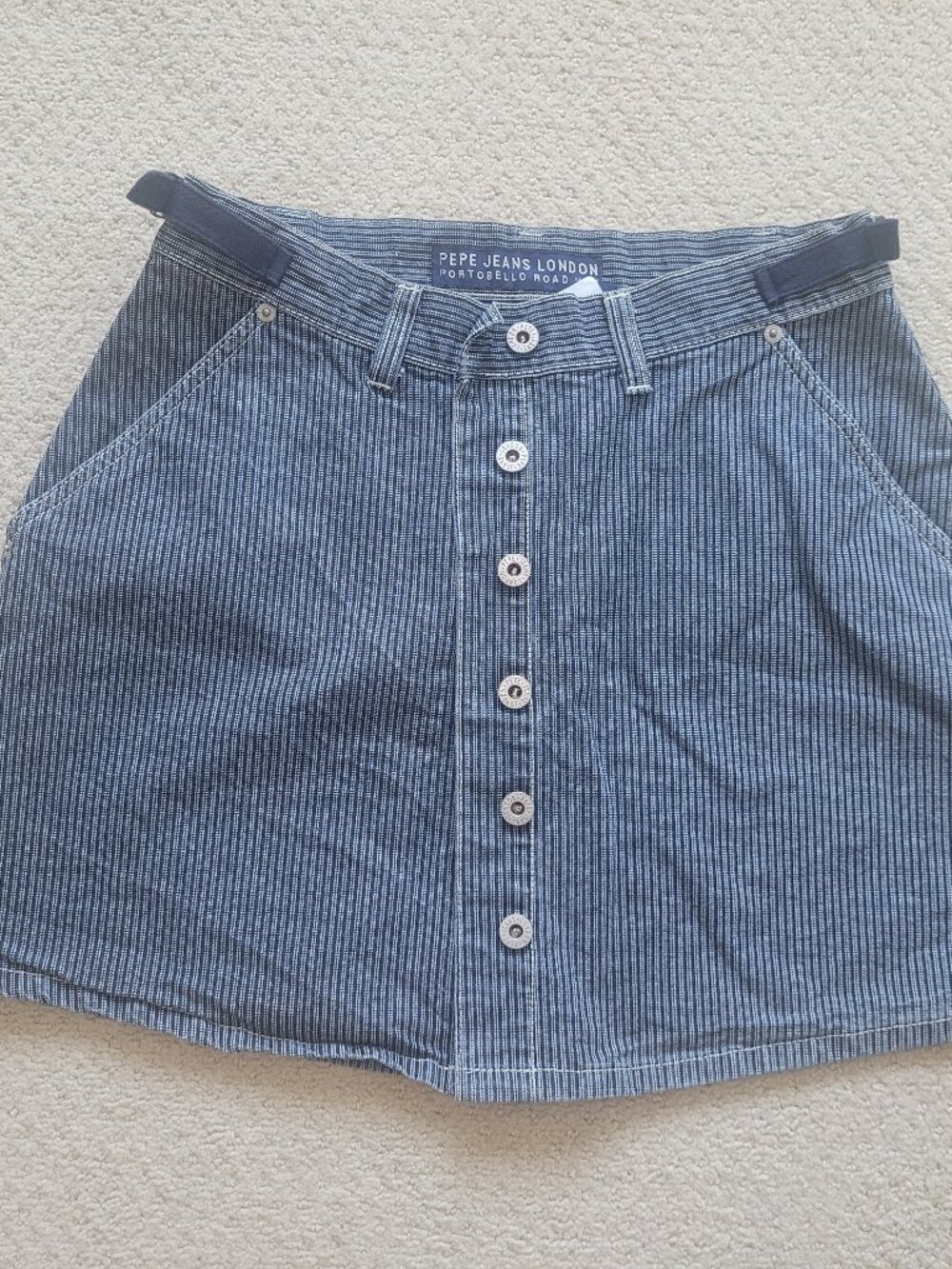 Pepe Jeans London Portobello Road W11 Union Skirt Size 30 100% Cotton 4 Pockets